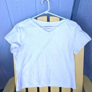 Wimbledon short sleeve tennis top, size XL